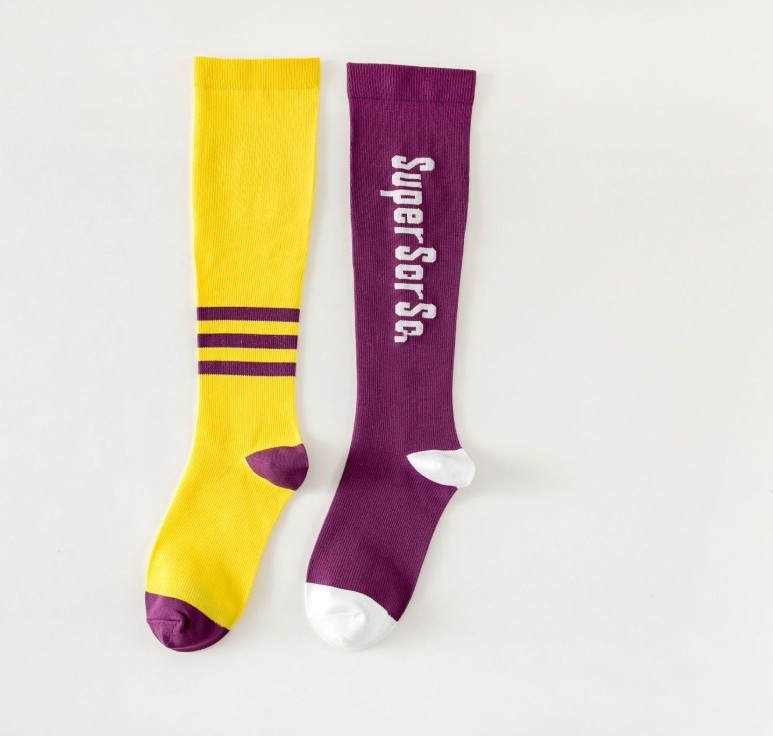 Women Compression Socks Asymmetrical Mandarin Duck Sports Fitness Calf Socks